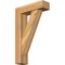 Ekena Millwork Traditional Block Rough Sawn Bracket w/ Offset Brace, Western Red Cedar, 6"W x 20"D x 32"H BKT0604X20X32TRA05RWR - alternate 1